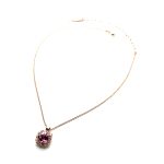 Necklace Pendant by Mariana Woman Lovely Rose and Clear Swarovski Crystals - Image 2