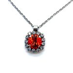 Necklace Pendant by Mariana Woman Stunning Hyacinth and Clear Swarovski Crystals