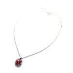 Necklace Pendant by Mariana Woman Stunning Hyacinth and Clear Swarovski Crystals - Image 3