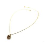 Necklace Pendant by Mariana Woman Ethereal Topaz and Clear Swarovski Crystals - Image 3