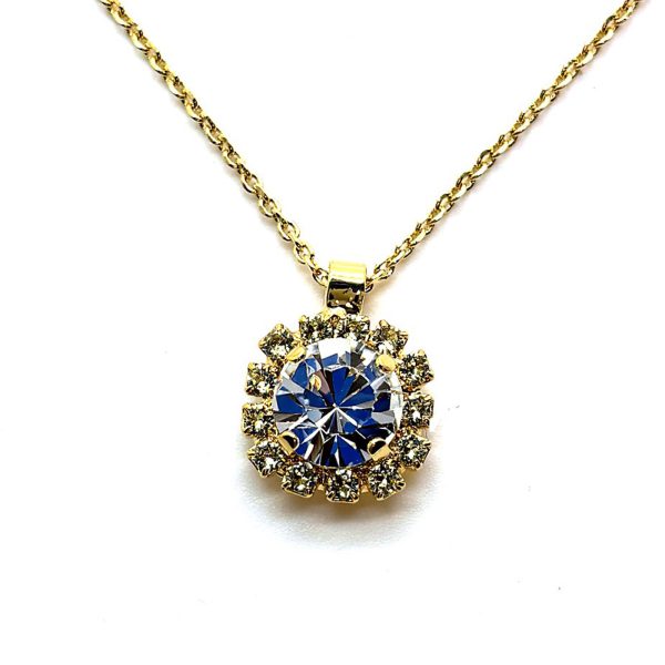 Necklace Pendant by Mariana Woman Precious Clear and Jonquil Swarovski Crystals