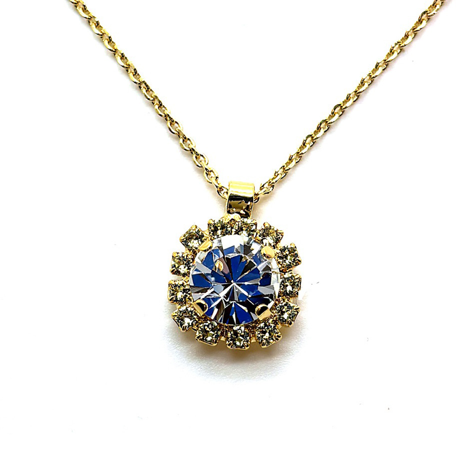 N-5062-30-213001-YG (2) Necklace Pendant by Mariana Woman Precious Clear and Jonquil Swarovski Crystals - Image 1