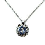 Necklace Pendant by Mariana Woman Classy Clear and Opal Swarovski Crystals