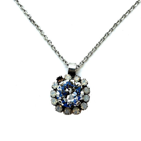 Necklace Pendant by Mariana Woman Classy Clear and Opal Swarovski Crystals