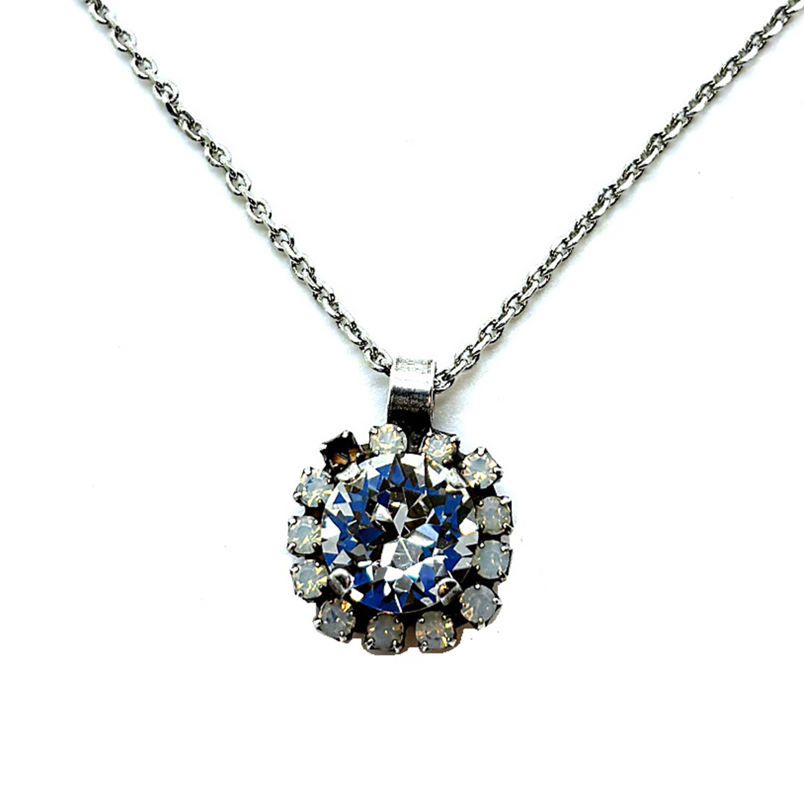 N-5062-30-234001-RO (2) Necklace Pendant by Mariana Woman Classy Clear and Opal Swarovski Crystals - Image 1