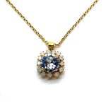 Necklace Pendant by Mariana Woman Gorgeous Clear and Opal Swarovski Crystals