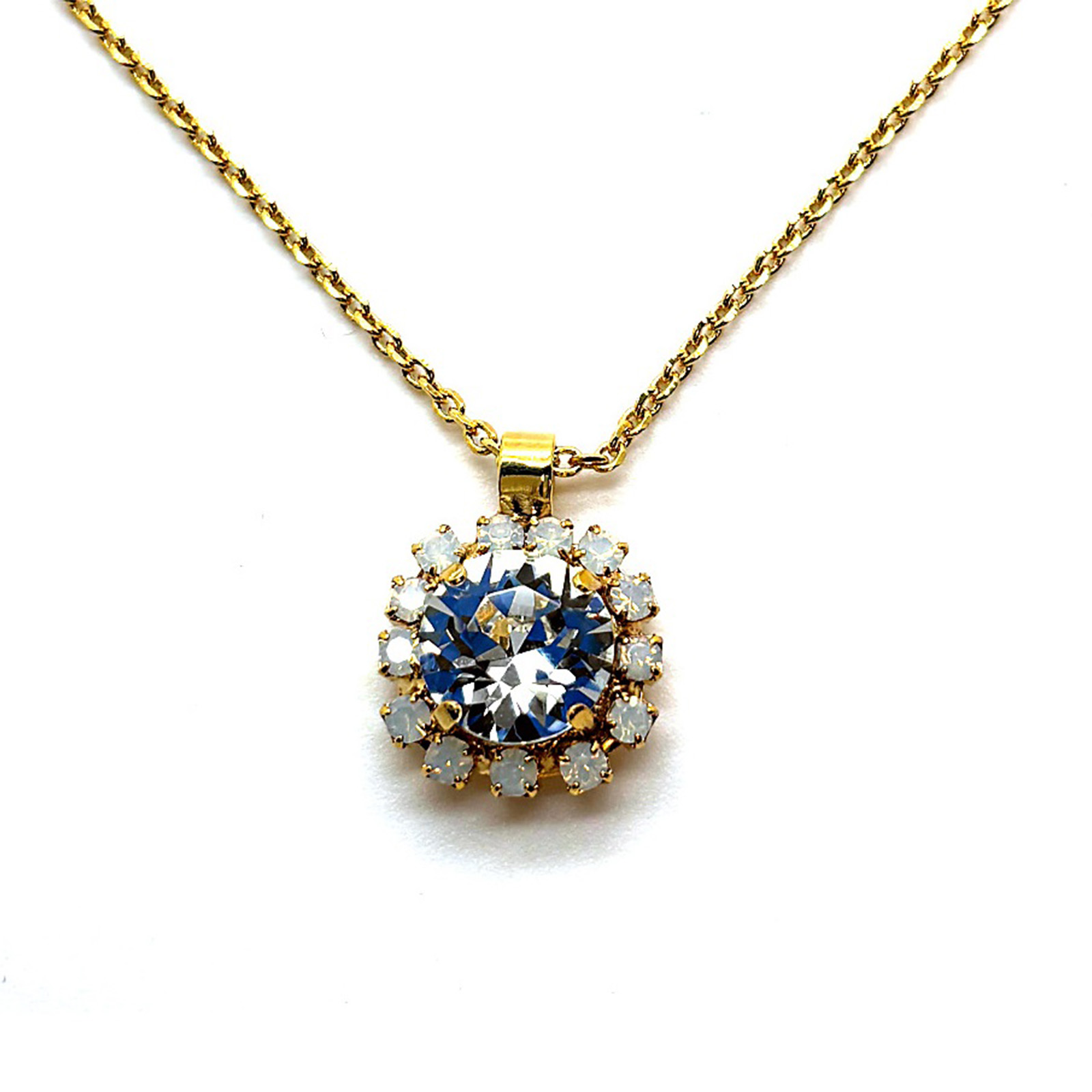 N-5062-30-234001-YG (2) Necklace Pendant by Mariana Woman Gorgeous Clear and Opal Swarovski Crystals - Image 1