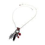 Necklace Pendant by Mariana Woman Sophisticated Red and Jet Swarovski Crystals - Image 2