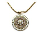 Necklace Pendant by Mariana Woman Timeless Opal and Pearl Swarovski Crystals