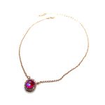 Necklace Pendant by Mariana Woman Lovely Blush and Clear Swarovski Crystals - Image 3