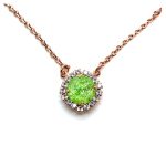Necklace Pendant by Mariana Woman Charming Peridot and Clear Swarovski Crystals