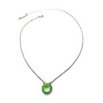 Necklace Pendant by Mariana Woman Shimmering Peridot Swarovski Crystals - Image 2
