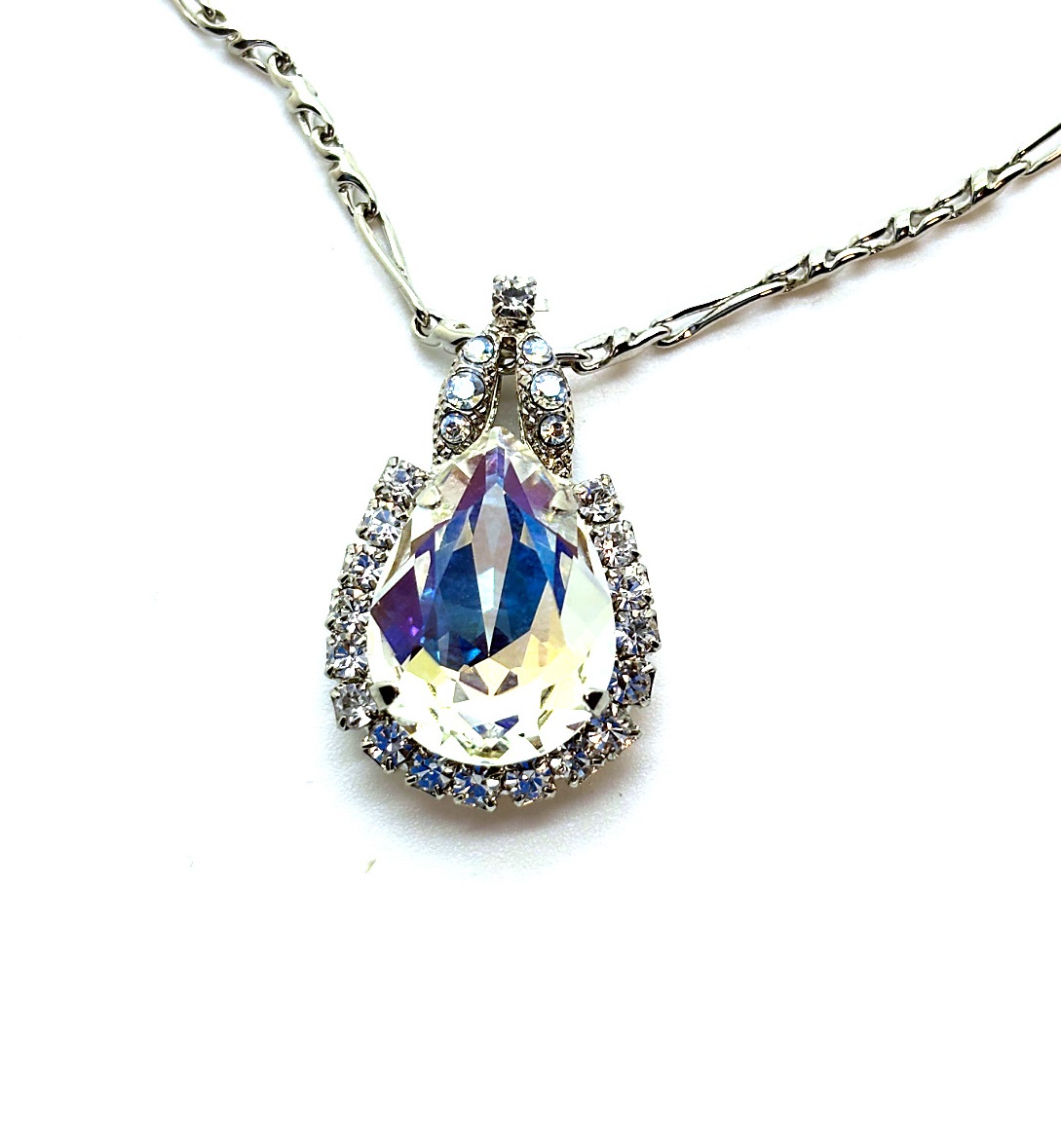 N-5098-2-1080-RO (2) Necklace Pendant by Mariana Woman Alluring Clear and AB Swarovski Crystals - Image 1