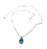 Necklace Pendant by Mariana Woman Charming Aquamarine Swarovski Crystals - Image 4