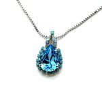 Necklace Pendant by Mariana Woman Charming Aquamarine Swarovski Crystals