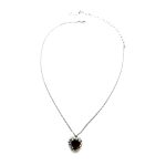 Necklace Pendant by Mariana Woman Heart Encrusted Red and AB Swarovski Crystals - Image 2