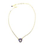 Necklace Pendant by Mariana Woman Heart Shaped Clear and Sapphire Swarovski Crystals - Image 2