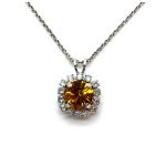 Necklace Pendant by Mariana Woman Sassy Topaz and Moonlight Swarovski Crystals