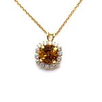 Necklace Pendant by Mariana Woman Beautiful Topaz and Moonlight Swarovski Crystals
