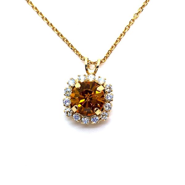 Necklace Pendant by Mariana Woman Beautiful Topaz and Moonlight Swarovski Crystals