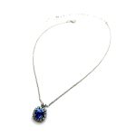Necklace Pendant by Mariana Woman Elegant Sapphire and Moonlight Swarovski Crystals - Image 3