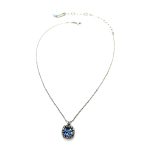 Necklace Pendant by Mariana Woman Gorgeous Sapphire and Moonlight Swarovski Crystals - Image 2