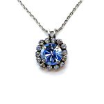 Necklace Pendant by Mariana Woman Gorgeous Sapphire and Moonlight Swarovski Crystals