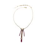 Necklace Pendant by Mariana Woman Stunning Fuchsia and Clear Swarovski Crystals - Image 2