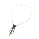 Necklace Pendant by Mariana Woman Sophisticated Golden and Clear Swarovski Crystals - Image 3