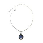 Necklace Pendant by Mariana Woman Gorgeous Montana and Clear Swarovski Crystals - Image 2