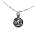 Necklace Pendant by Mariana Woman Gorgeous Montana and Clear Swarovski Crystals