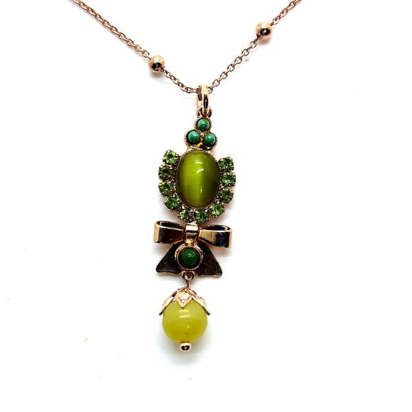 Necklace Pendant by Mariana Woman Sophisticated Peridot Swarovski Crystals