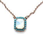 Necklace Pendant by Mariana Woman Beautiful Opal and Turquoise Swarovski Crystals