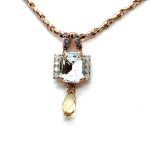 Necklace Pendant by Mariana Woman Fab Clear and Topaz Swarovski Crystals