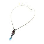 Necklace Pendant by Mariana Woman Beautiful Rose and Sapphire Swarovski Crystals - Image 3