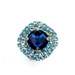 Ring by Mariana Woman Exquisite Blue and Aquamarine Swarovski Crystals - Image 4