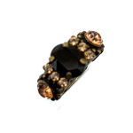 Ring by Mariana Woman Timeless Jet and Topaz Swarovski Crystals - Image 3
