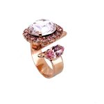 Ring by Mariana Woman Lovely Light Rose Swarovski Crystals
