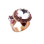 Ring by Mariana Woman Lovely Light Rose Swarovski Crystals - Image 2