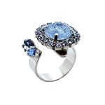Ring by Mariana Woman Gorgeous Sapphire Swarovski Crystals