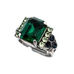 Ring by Mariana Woman Exquisite Emerald and Montana Swarovski Crystals - Image 3