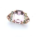 Ring by Mariana Woman Lovely Rose and Peridot Swarovski Crystals - Image 3