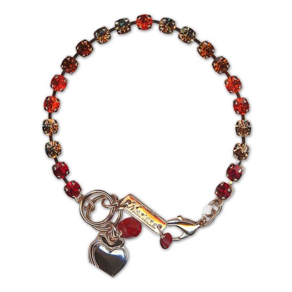 Bracelet by Mariana Woman Gorgeous Siam and Topaz Swarovski Crystals