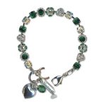 Bracelet by Mariana Woman Floral Emerald and Moonlight Swarovski Crystals - Image 3