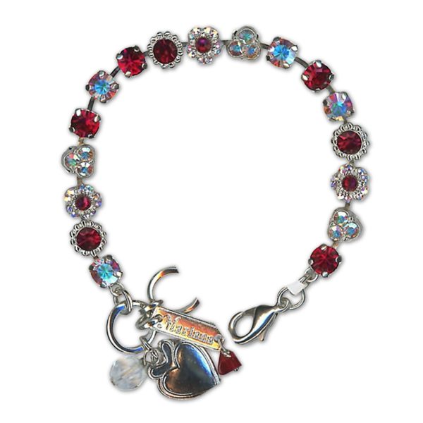 Bracelet by Mariana Woman Stunning Ruby and AB Swarovski Crystals