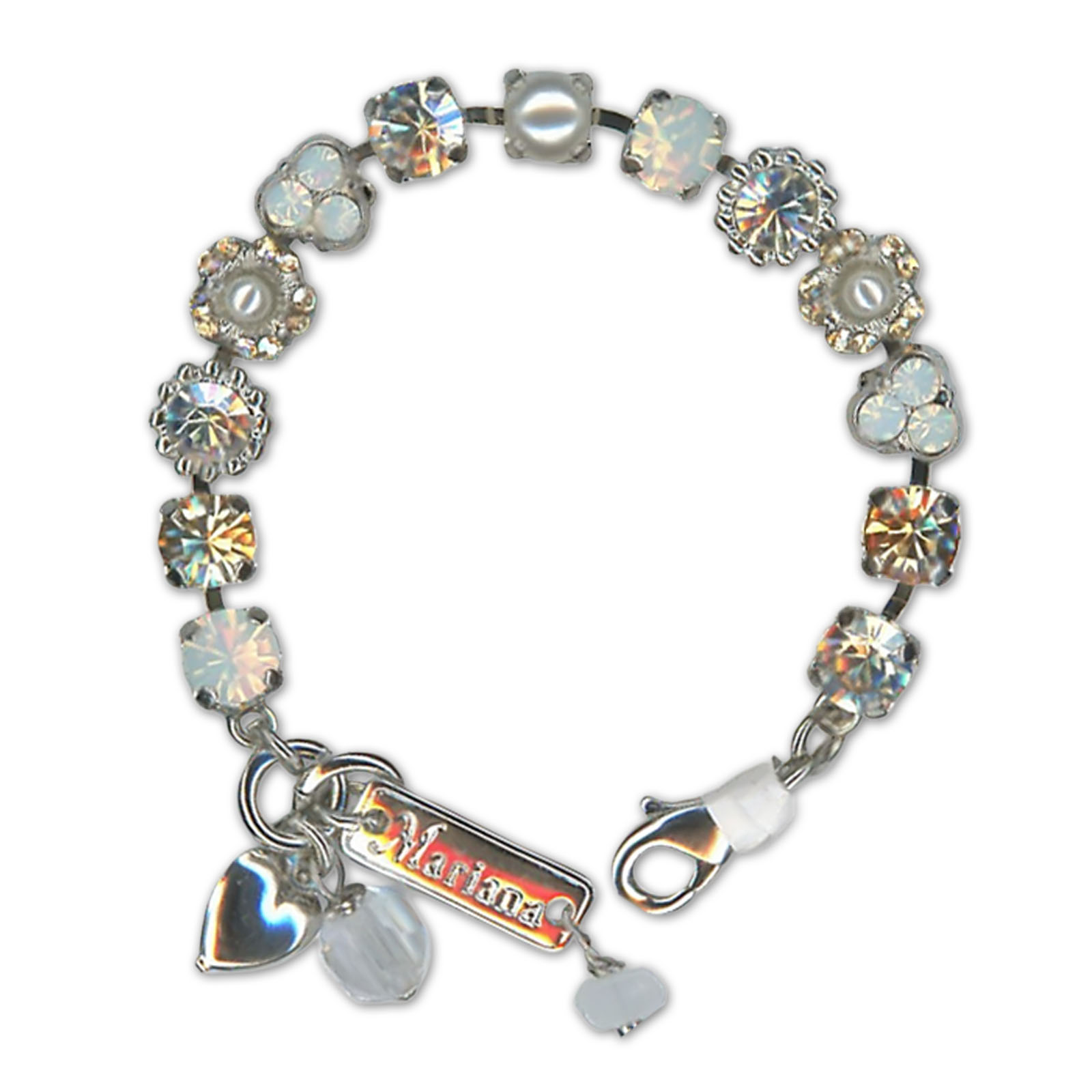 B-4028C-391200-RO (3) Bracelet by Mariana Child Timeless Pearl and Silk Swarovski Crystals - Image 1