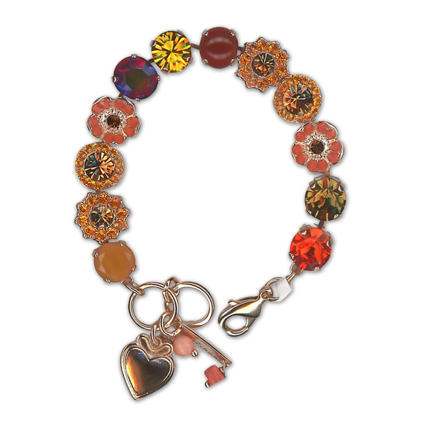 B-4045-1-M5014-RG (1) Bracelet by Mariana Woman Sassy Opal Mineral and Topaz Swarovski Crystals - Image 1