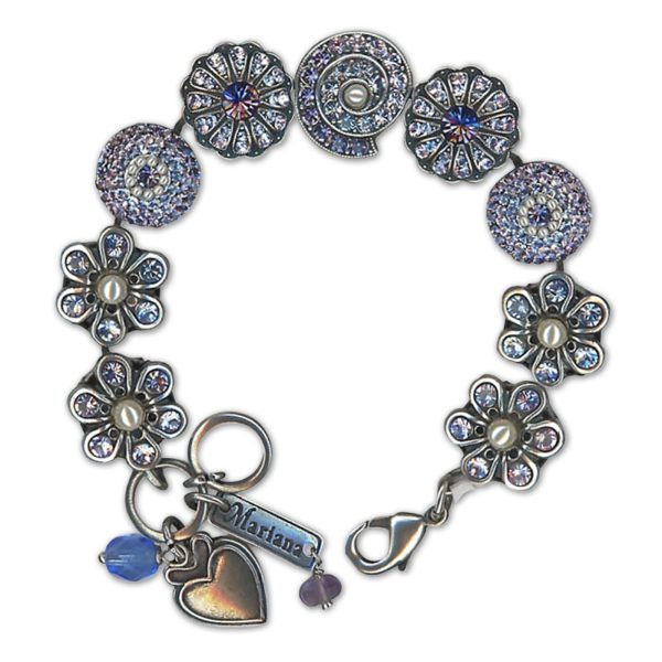 Bracelet by Mariana Woman Glamorous Tanzanite and Blue Swarovski Crystals