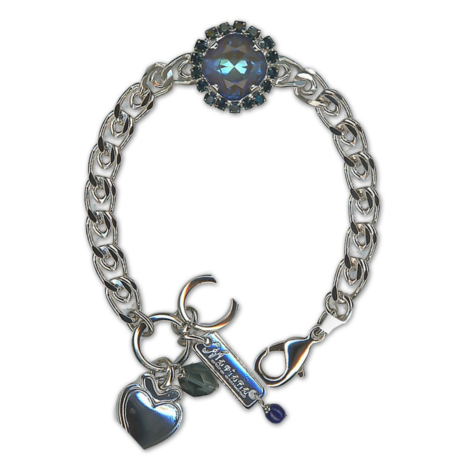 B-4080-3-207137-RO (1) Bracelet by Mariana Woman Alluring Plum and Montana Swarovski Crystals - Image 1