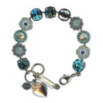 Bracelet by Mariana Woman Gorgeous Montana and Indicolite Swarovski Crystals